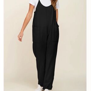 2 Oversized Jumpsuits - Black and Light Blue - Maternity & Postpartum EUC